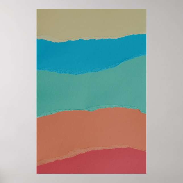 Póster Pintura abstracta de naranja y negro (Frente)