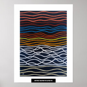Póster Pintura abstracta del paseo marítimo de Alfred Fox