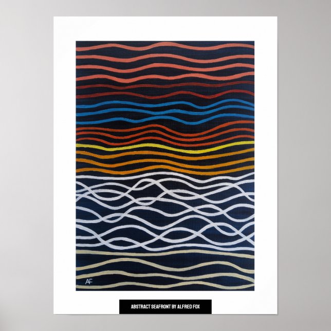 Póster Pintura abstracta del paseo marítimo de Alfred Fox (Frente)