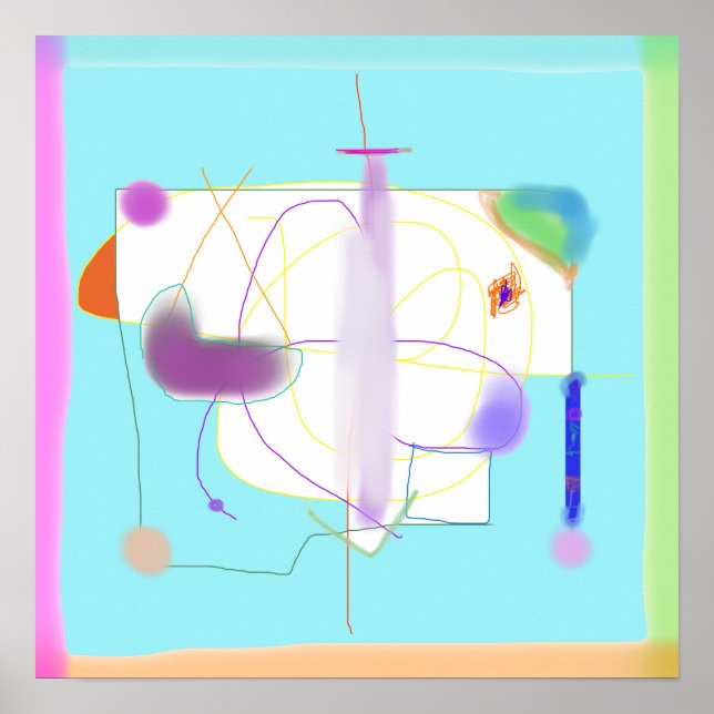 Póster Pintura abstracta digital (Frente)
