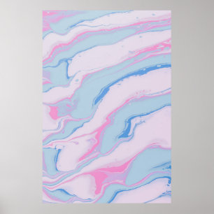 PÓSTER PINTURA ABSTRACTA EN BLANCO ROJO Y AZUL