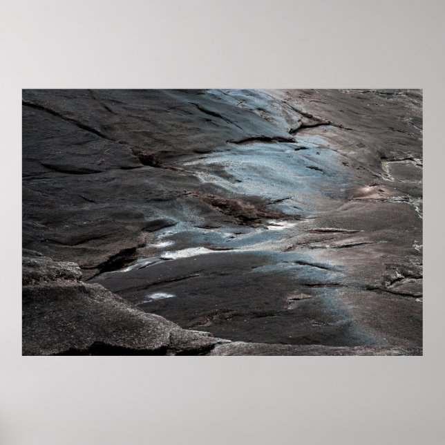 Póster Pintura abstracta en negro y gris (Frente)