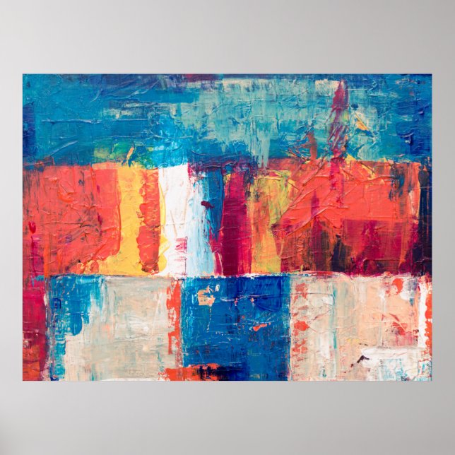 Póster Pintura abstracta multicolor (Frente)