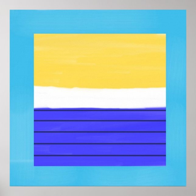 Póster pintura acrílica abstracta (Frente)