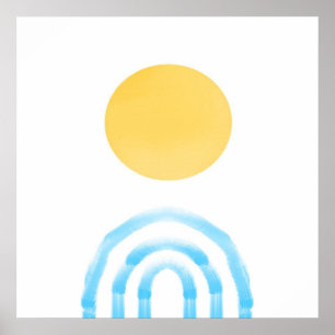 Póster pintura acrílica abstracta