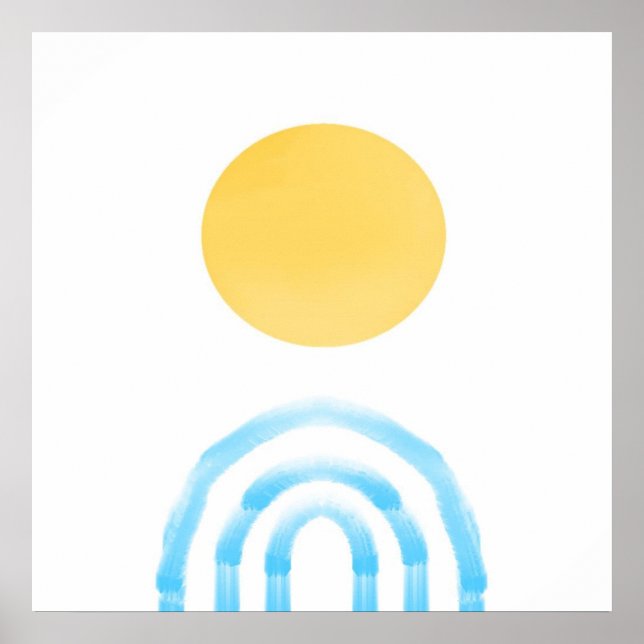 Póster pintura acrílica abstracta (Frente)