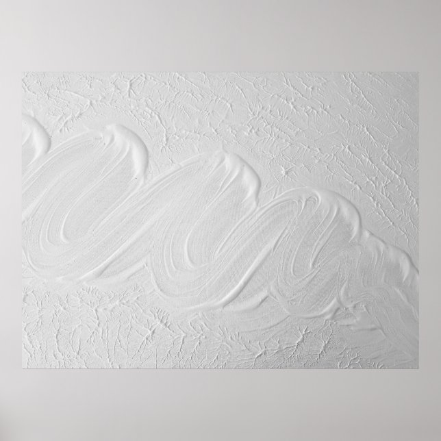 Póster Pintura acrílica de textura blanca (Frente)