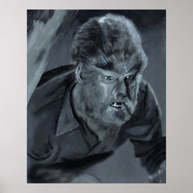 Póster Pintura acrílica de Wolfman (Frente)