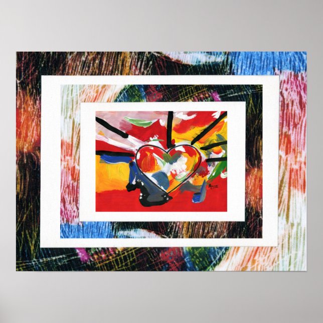 Póster Pintura acrílica firmada original de estilo Peter  (Frente)