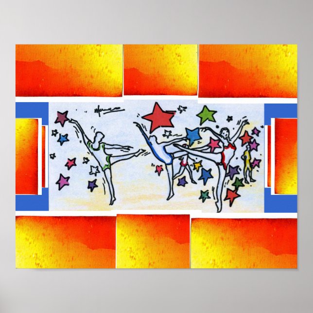 Póster Pintura acrílica firmada original de estilo Peter  (Frente)