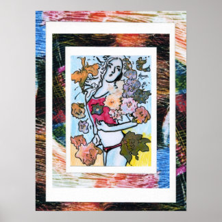 Póster Pintura acrílica firmada original de estilo Peter 