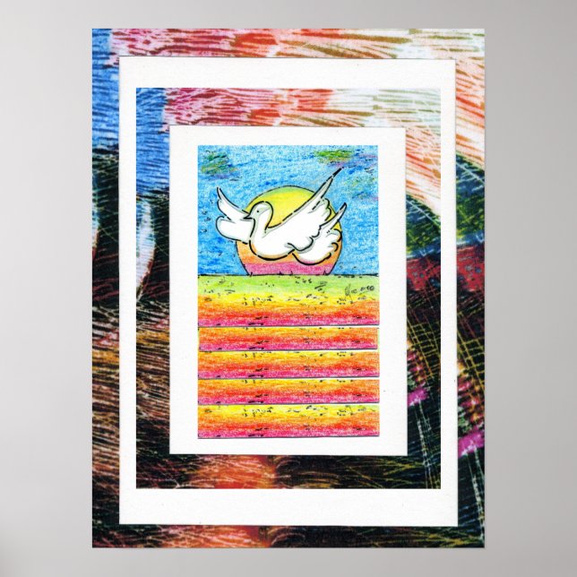 Póster Pintura acrílica firmada original de estilo Peter  (Frente)