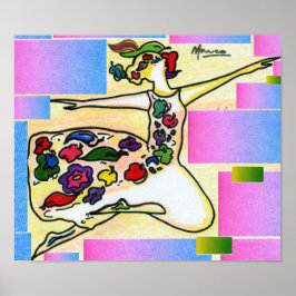 Póster Pintura acrílica firmada original de estilo Peter 