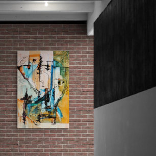 Póster Pintura Acrílica Original En Papel Poster (Matte)