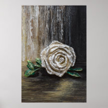 Pintura Acrílica Rosa Blanca