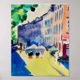 Póster Pintura acuarela, ciudad de Praga