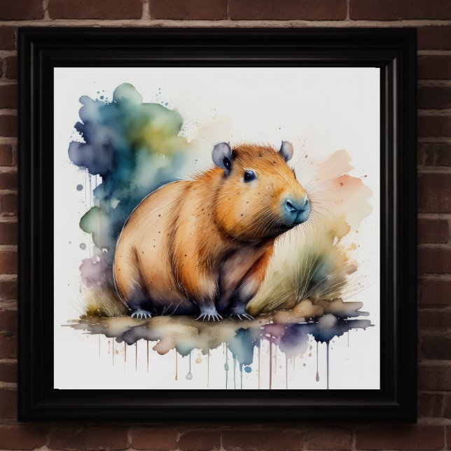 Póster Pintura acuarela de Capibara 1:1 (Subido por el creador)
