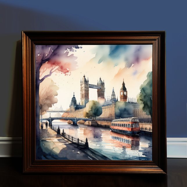 Póster Pintura acuarela de Cityscape Londres Inglaterra (Subido por el creador)