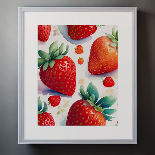 Póster Pintura acuarela de fresas II (Subido por el creador)