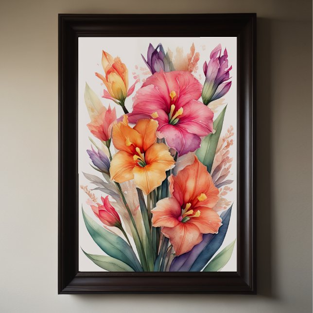 Póster Pintura acuarela de Gladiolas VIII (Subido por el creador)