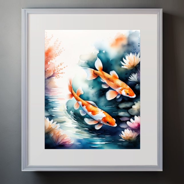 Póster Pintura acuarela de Koi Fish II (Subido por el creador)