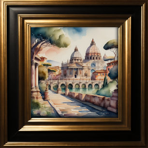 Póster Pintura acuarela de la Antigua Roma