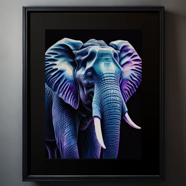 Póster Pintura acuarela de un elefante 3:4 (Subido por el creador)
