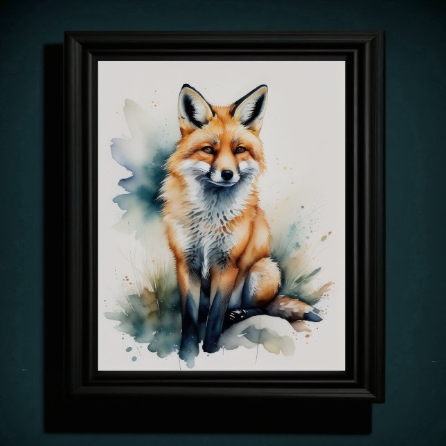 Póster Pintura acuarela de un Fox 5:4 (Subido por el creador)