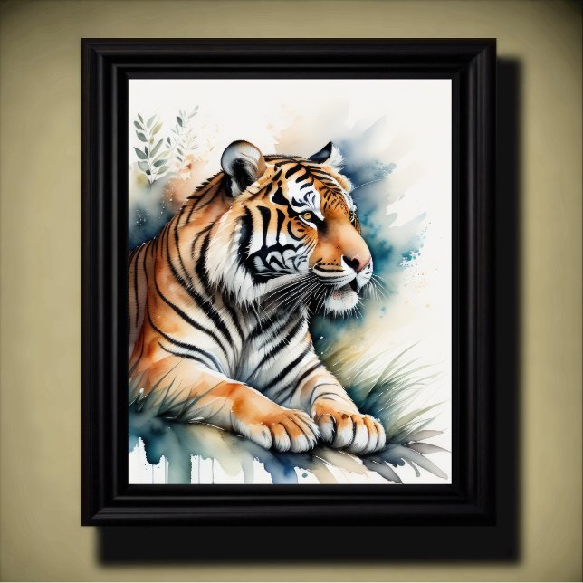 Póster Pintura acuarela de un tigre 5:4 (Subido por el creador)