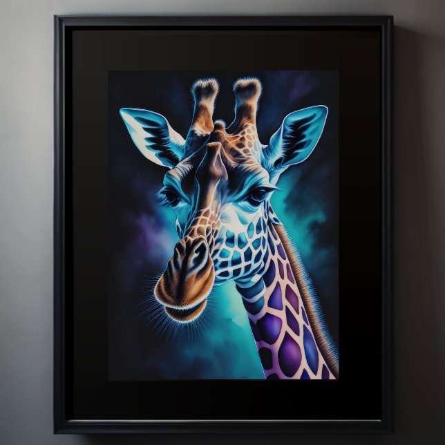 Póster Pintura acuarela de una jirafa 3:4 (Subido por el creador)