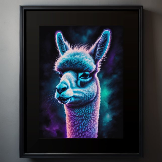 Póster Pintura acuarela de una Llama 3:4 II (Subido por el creador)