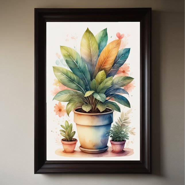 Póster Pintura acuarela de una planta de viviendas en la  (Subido por el creador)