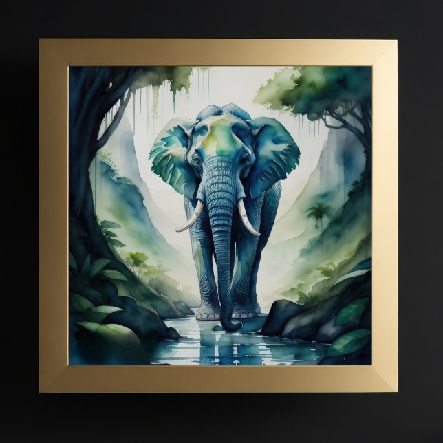 Póster Pintura acuarela del elefante 1:1 (Subido por el creador)