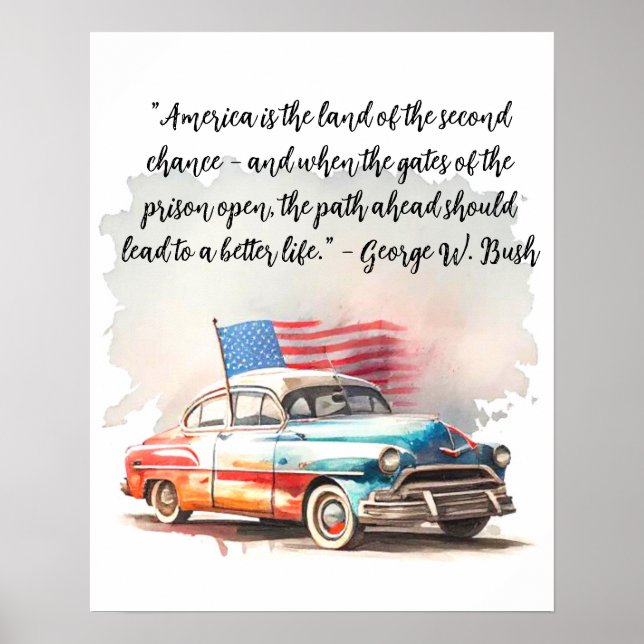 Póster Pintura acuarela del Poster de coches de época (Frente)