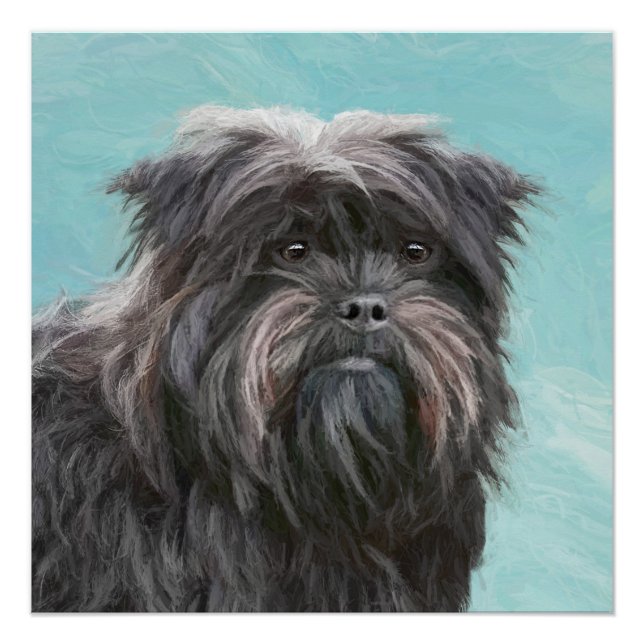 Póster Pintura Affenpinscher - Arte Perro Original Cuto (Anverso)