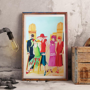 Póster Pintura al óleo Art Déco