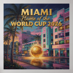 Póster Pintura al óleo Art Déco Copa Mundial 2026 Bouleva