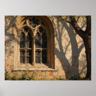Póster Pintura al óleo impresionista de la sombra de la v