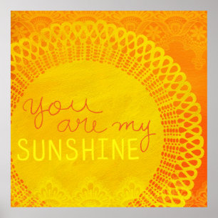 Póster Pintura Amarillo Eres Mi Sol