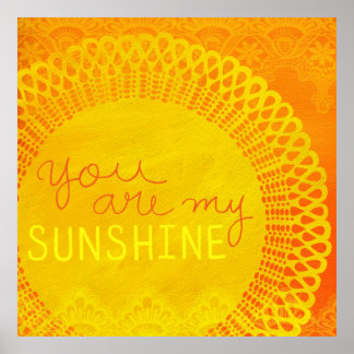 Póster Pintura Amarillo Eres Mi Sol