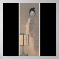 Pintura antigua de un fantasma japonés.