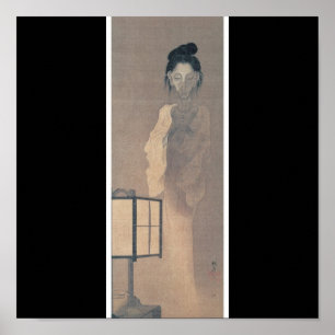 Póster Pintura antigua de un fantasma japonés.