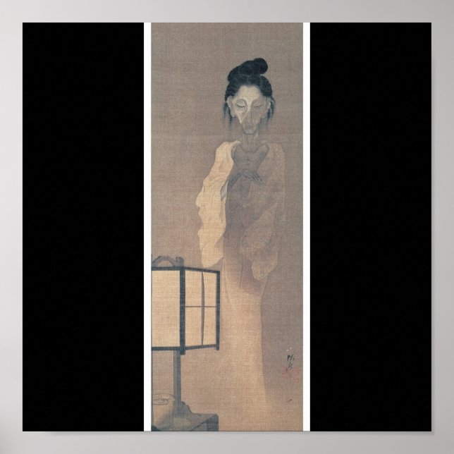 Póster Pintura antigua de un fantasma japonés. (Frente)