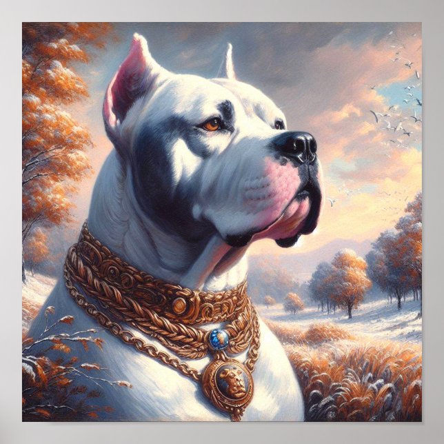 Póster Pintura argentina retro dogo (Frente)