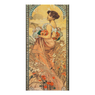 Póster Pintura Art Nouveau de Verano de Alphonse Mucha
