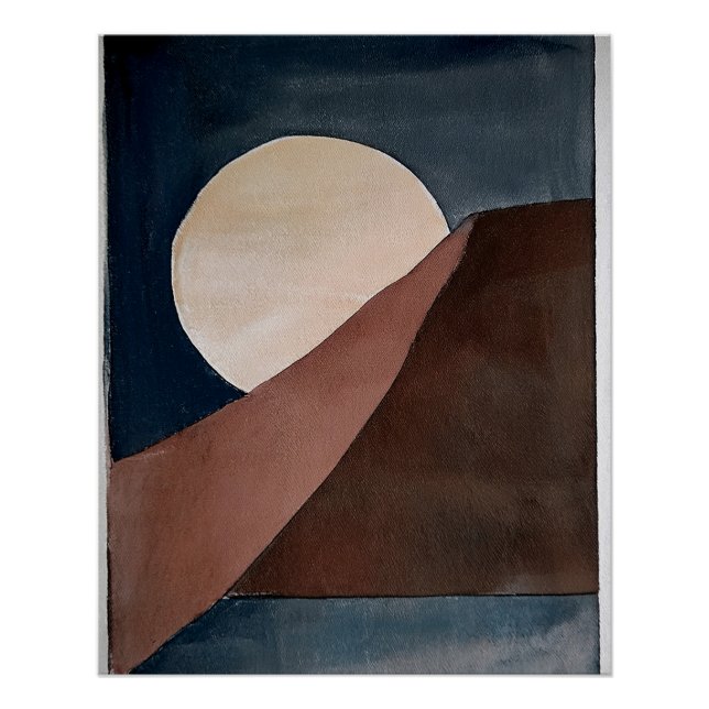 Póster Pintura artística abstracta de acuarela (Anverso)
