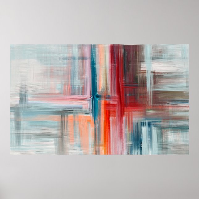 Póster Pintura artística fina hecha a mano. Óleo sobre li (Frente)