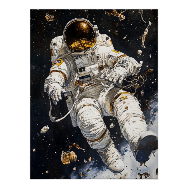 Póster Pintura astronauta (Anverso)
