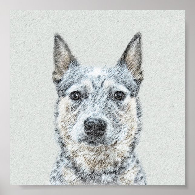 Póster Pintura australiana de perro de ganado bovino - Ar (Frente)
