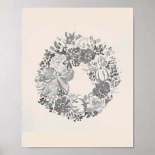 Póster Pintura azul de la calabaza de la calabaza de otoñ